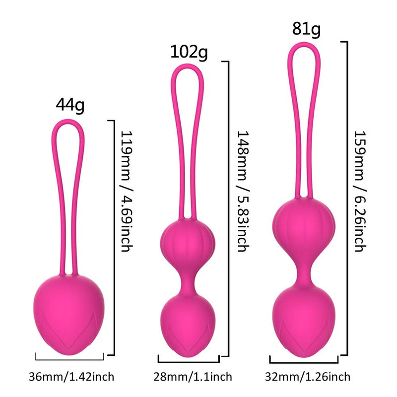 Kegel Exercise Ball, Silicone Vaginal Koro Balls For Pelvic Floor Exercises And Bladder Control, Kegel Weights Balls Toning Training Set For Women, Set Of 3 (Pink) - NewNest Australia