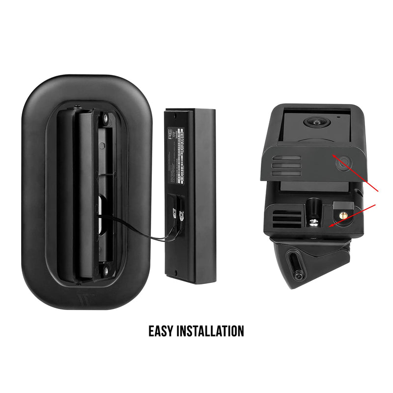 Wasserstein 35° to 55° Horizontal Adjustable Angle Mount and Wall Plate Compatible with Video Doorbell Wired - NewNest Australia