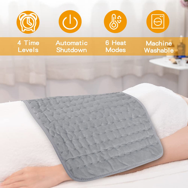 Volenx Heat Pad 12"x24", Heating Pad with Auto Shut Off & Machine Washable, Electric Blanket with 6 Heat Levels & 4 Timer Settings, Soft Heated Blanket for Back Neck Shoulder - NewNest Australia