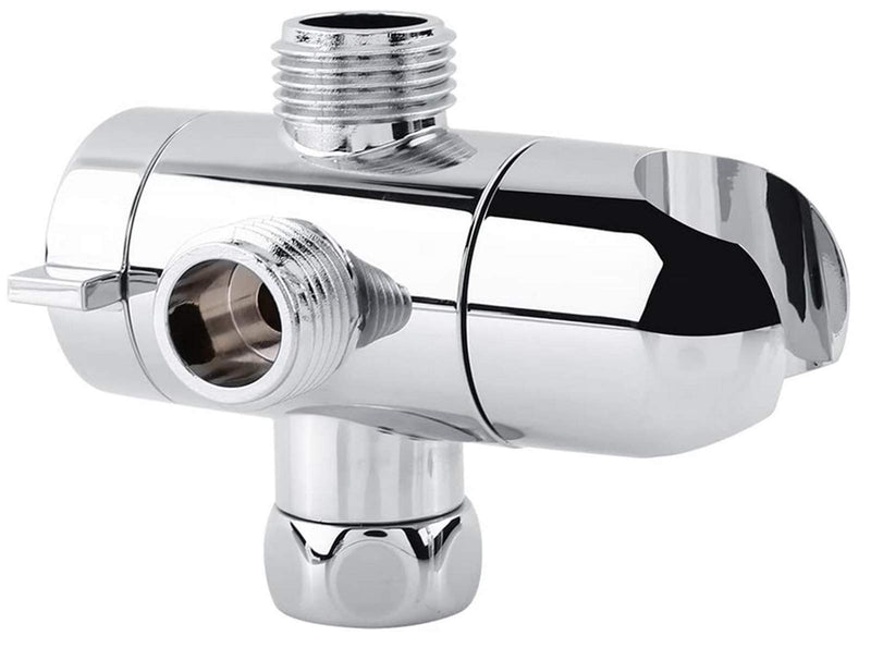 3 Way Shower Head Diverter G 1/2 3-Way T-adapter, Bathroom Universal System Component Replacement Part, Chrome Valves for Bathroom - NewNest Australia