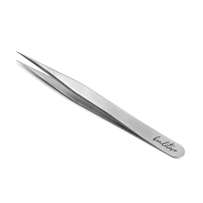 Beaditive High Precision Tweezers 3 Pack - 4.7" Craft Tweezers for Sewing, Beading & DIY Crafts - Non-Serrated Jewelry Tweezer Set with Fine Point Tips - Stainless Steel Needle Nose Hobby Tweezers - NewNest Australia