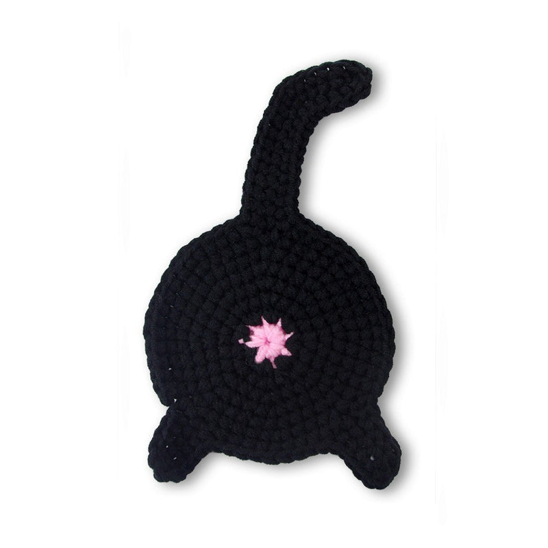 NewNest Australia - Crazy Cat Lady CAT Butt Crochet Drink Coaster Set Funny Cat Gifts for Cat Lover Gifts 