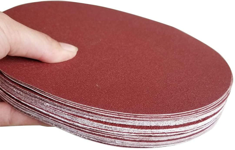 30 PCS 8-Inch NO-Hole PSA Aluminum Oxide Sanding Disc, Self Stick(5 Each of 80 100 120 180 240 400) 30 - NewNest Australia