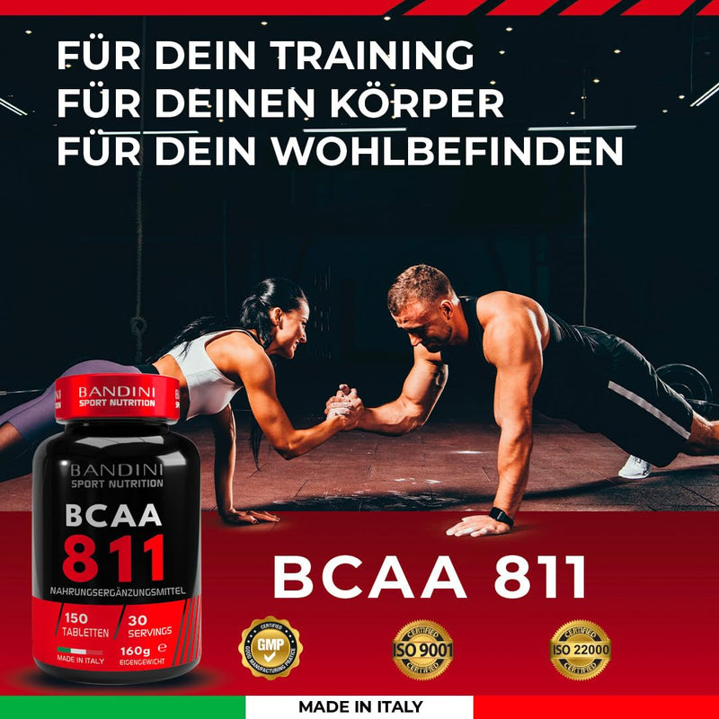 Bandini Bcaa 8.1.1 150 Tablets, Bcaa 8.1.1 Branched-Chain Amino Acids, L-Leucine, L-Isoleucine, L-Valine With Vitamins B1 And B6, Dietary Supplement Before And After Training - NewNest Australia