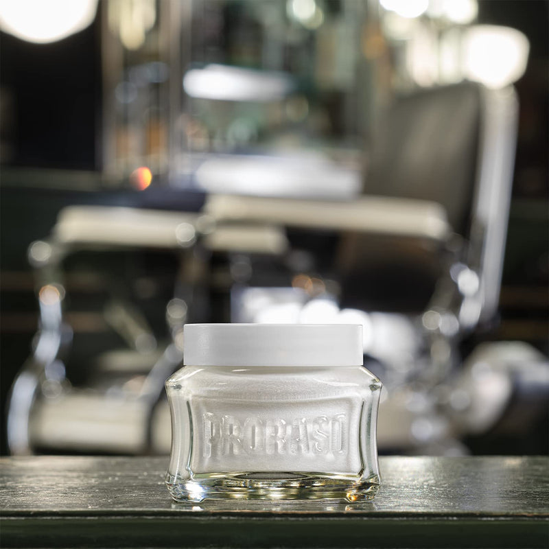 Proraso Pre Shave Cream Sensitive, 100 ml, soothing shaving cream for use before shaving, with oats and green tea extracts, Made in Italy, White Single - NewNest Australia