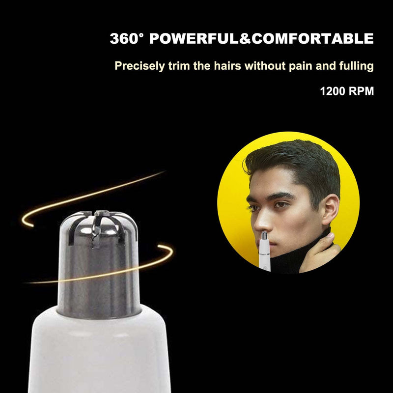 Nose Hair Trimmer for Men and Women, 2-in-1 Electric Nose and Ear Eyebrow Trimmer Shaving Nasal Hair Eyebrow Razor for Face Lips Nose Facial Hair Remove Nose Hair Cutter - NewNest Australia