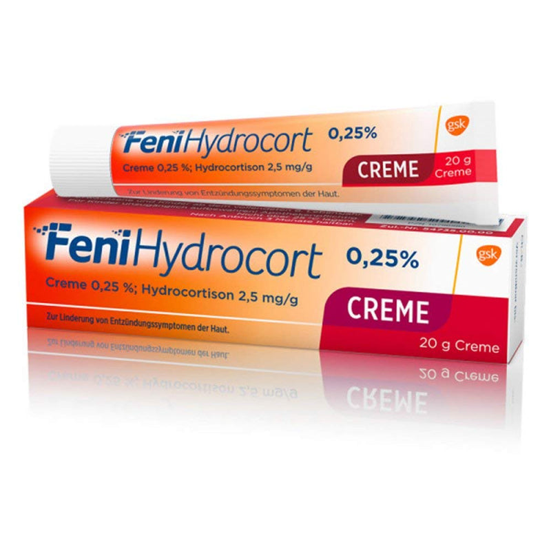 FeniHydrocort cream 0.25%, hydrocortisone 2.5 mg/g 20 g 20 g (pack of 1) - NewNest Australia