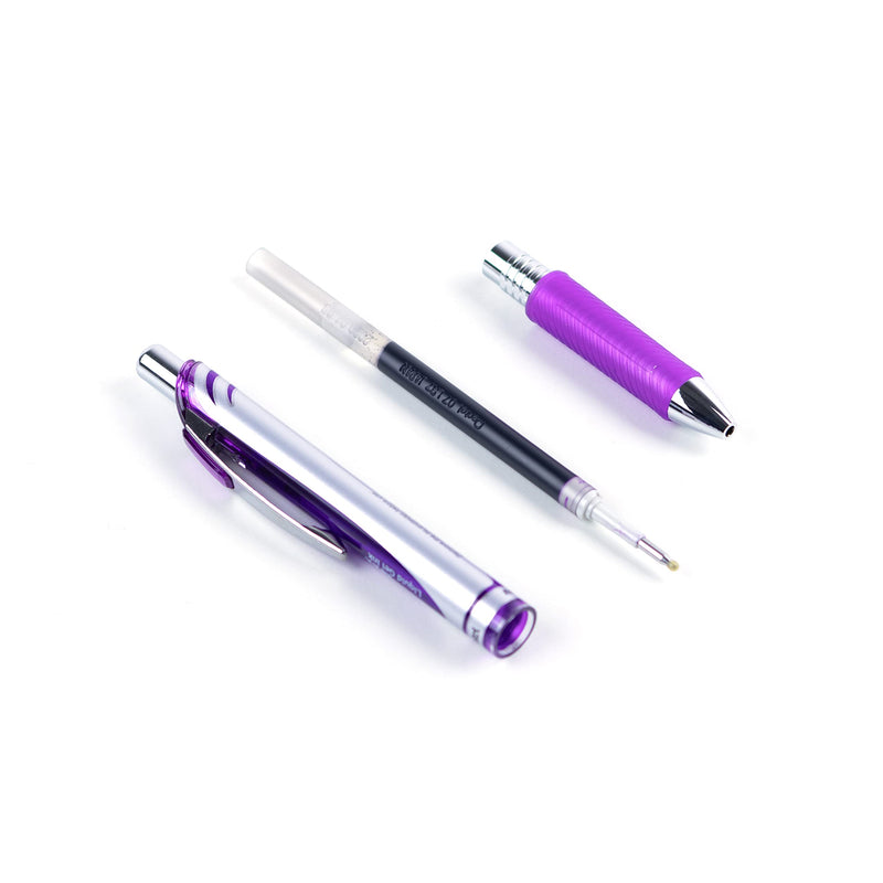 Pentel Energel XM Retractable Gel Pen with 0.7 mm Tip, 0.35 mm Line Width - Violet, Pack of 12 Single - NewNest Australia