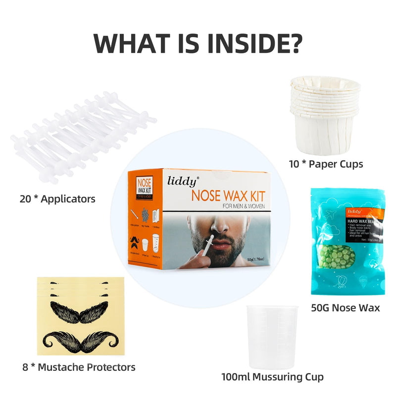 Nose Hair Removal Wax Kit, 50 G Wax, Nose Wax Kit, Nose Hair Wax Set, Nose Hair Wax, Nose Wax Sticks, Nose Hair Removal Wax, Nose Wax Set For Men And Women, 50 G - NewNest Australia