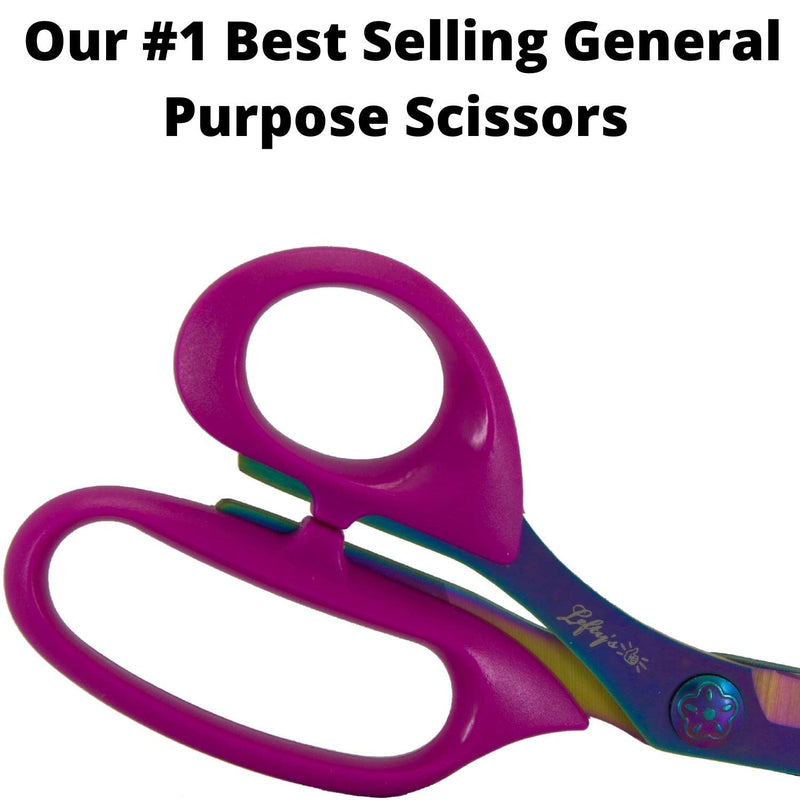Lefty’s Left Handed Scissors - Stainless Steel Durable Blades - Great for Sewing, Cutting Fabric, Kitchen, General Purpose, School items - Gifts for Left-Handed People, Adults, Student, Men and Women - NewNest Australia