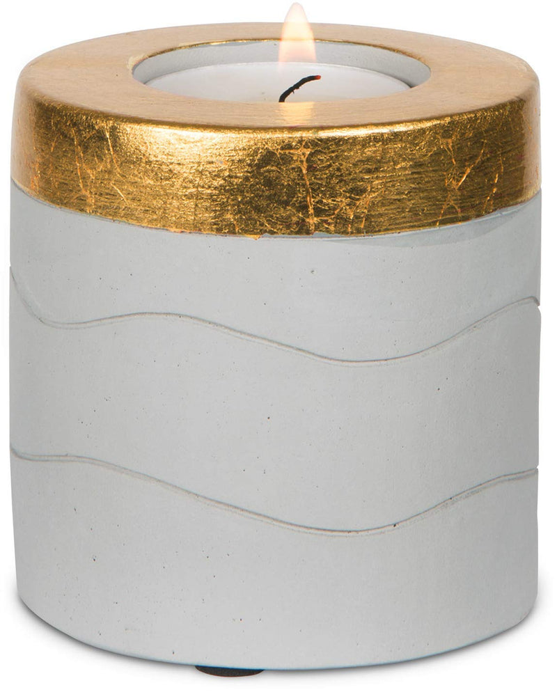 NewNest Australia - Pavilion Gift Company 42111 Nurse Cement Pillar Tea Light Holder, 3" 