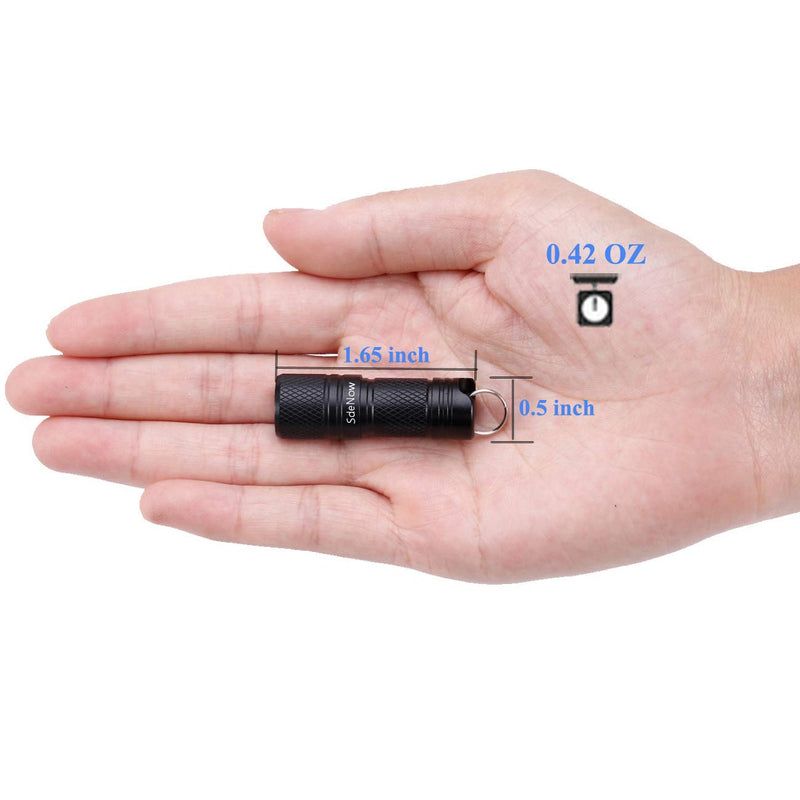 Upgraded 200 Lumen Tiny Rechargeable LED Keychain Light Pocket EDC Torch with Battery and USB Cable - NewNest Australia