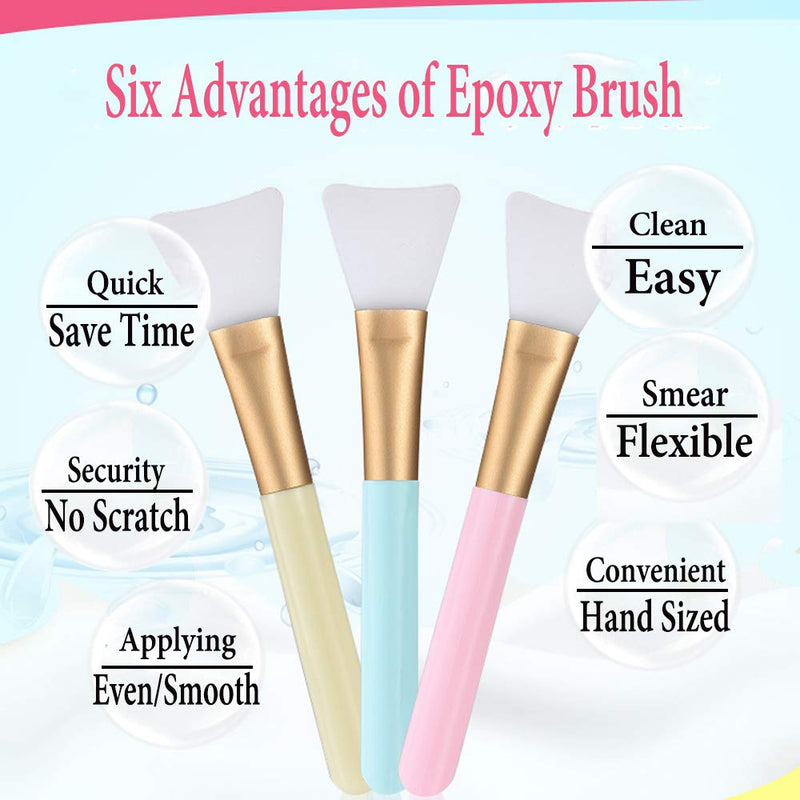 Silicon Epoxy Brushes Set for Making Epoxy Glitter Tumblers, Reusable Flexible Epoxy Application Sticks for Spreading an Even Coat of Epoxy Resin on Tumblers and Cups (Pack of 4) - NewNest Australia