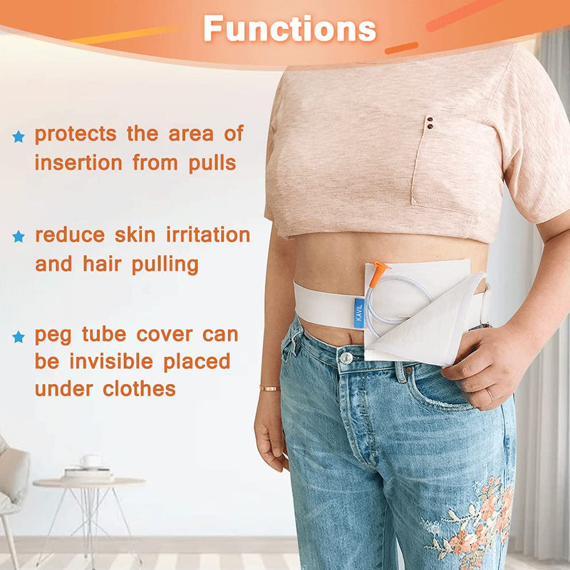 G Tube Holder Belt Feeding Tubes Accessories G Tube Covers Peg Tube Gastrostomy Catheter Pd Dialysis Belt Pads Drainage Medical Abdominal Dialysis For Men Women(28"~37") - NewNest Australia