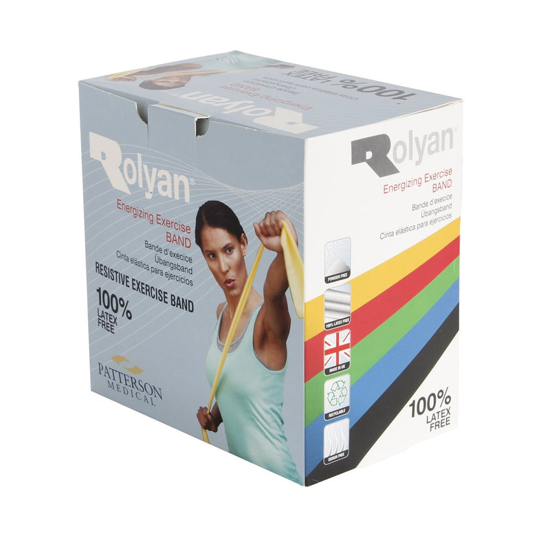 Rolyan Energizing Latex Free Exercise Bands 50 M Yellow Light Elastic Band For Upper Body, Lower Body And Core Exercise, Physiotherapy, Pilates, Start Workouts & Rehab, Fitness Band - NewNest Australia