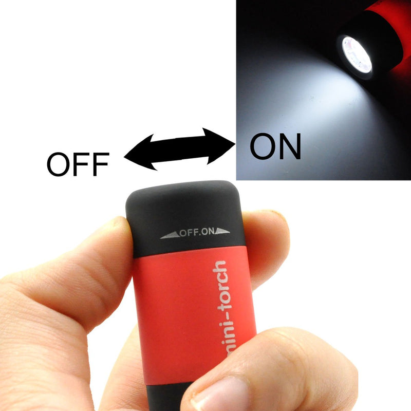 UCEC 8 Pack Mini USB Torch Rechargeable Colorful LED Flashlight High-Powered Keychain Lamp(Multicolor) - NewNest Australia