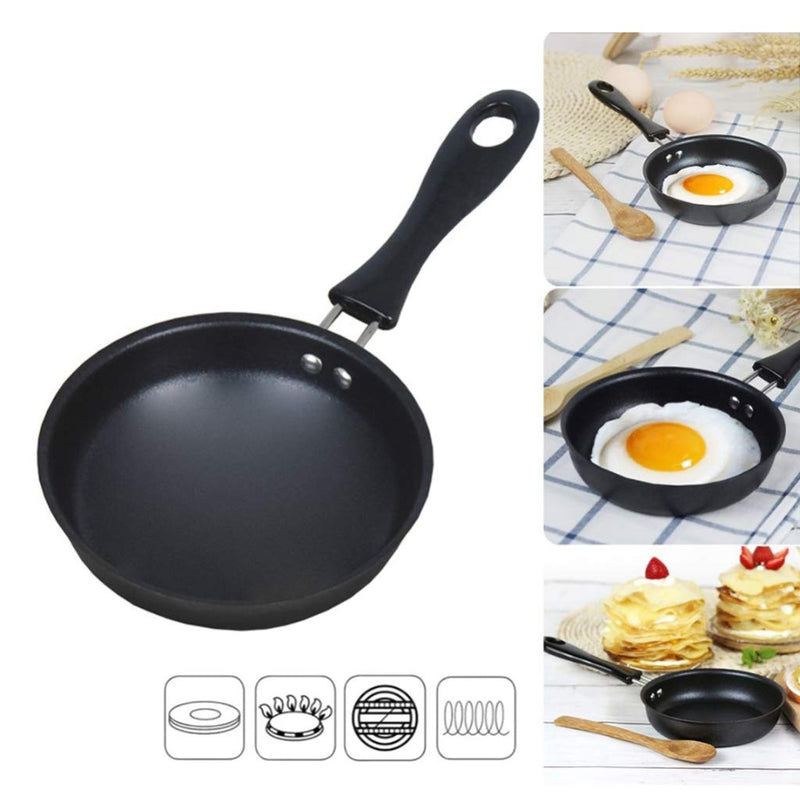 Frying Pan Small One Egg Pancake Round Mini Non Stick Fry Pan 4.7-inch mini cast iron skillet - NewNest Australia