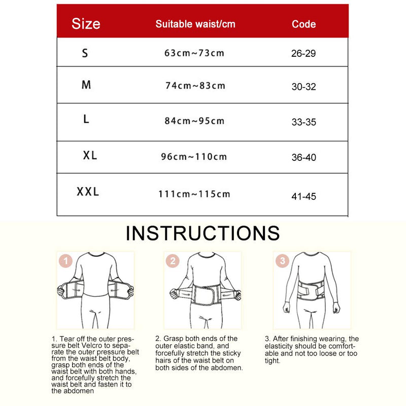 Cricia Magnetic Field Therapy Lumbar Support Belt, Self-Heating Back Support, Back Belt - NewNest Australia
