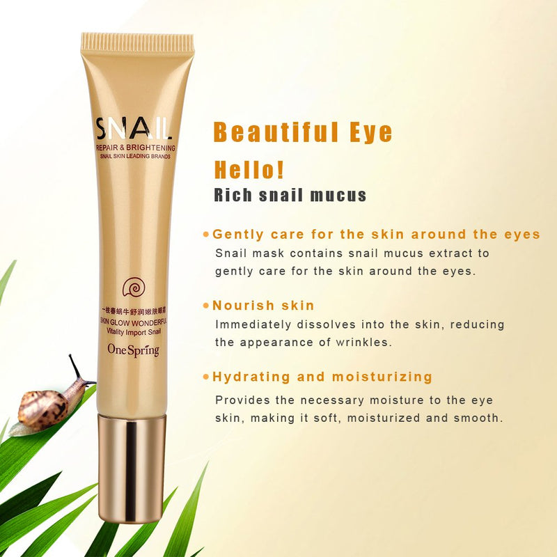 Anti Aging Eye Cream, Snail Repair Cream, Eye Moisturizer with Snail Mucin Extract for Dark Circles, Bags, Wrinkles & Puffiness - Best Firming Under & Around Eye Cream - NewNest Australia