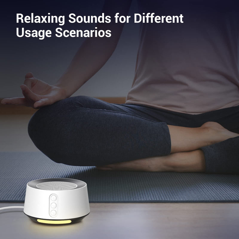 White Noise Machine with 14 Soothing Sounds and Warm Night Light for Sleeping, 5 Timers and Memory Feature Plug in Sound Machine for Baby, Adults-White White 17.98 - NewNest Australia