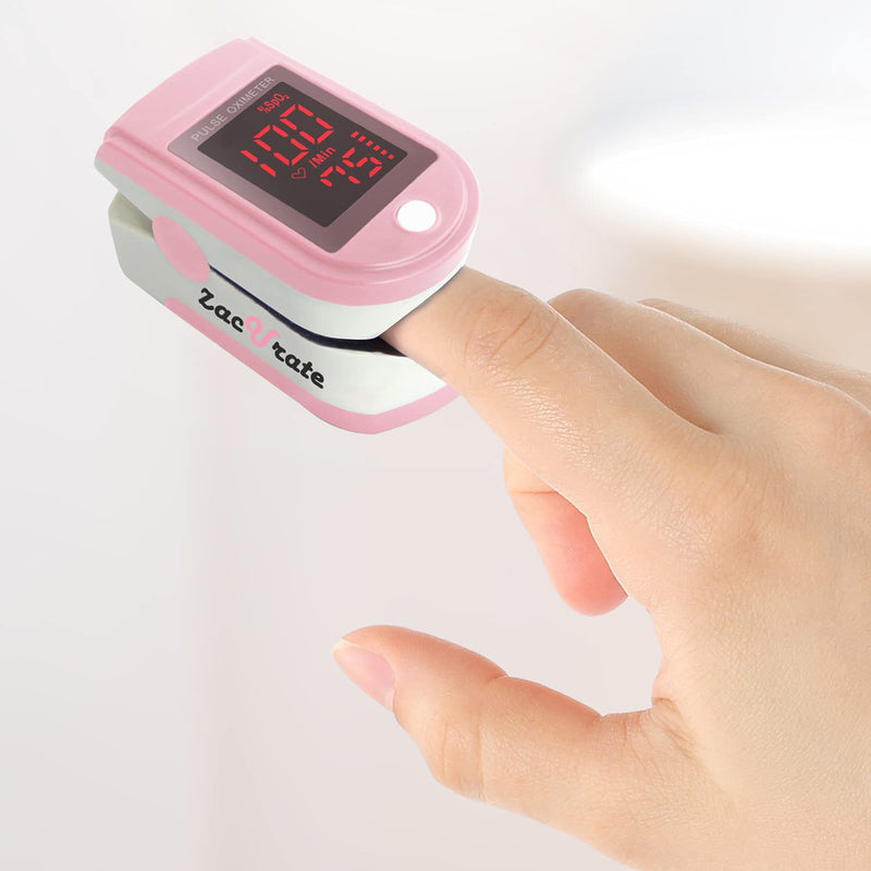 Zacurate Pro Series 500DL Fingertip Pulse Oximeter and Blood Oxygen Saturation Monitor (Blushing Pink) - NewNest Australia