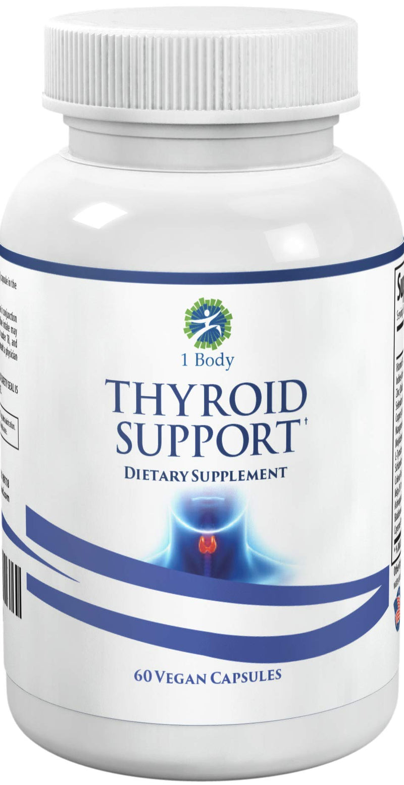 Thyroid Support Supplement with Iodine - Energy & Focus Formula - Vegetarian & Non-GMO - Vitamin B12 Complex, Zinc, Selenium, Ashwagandha, Copper, Coleus Forskohlii, & More 30 Day Supply - NewNest Australia