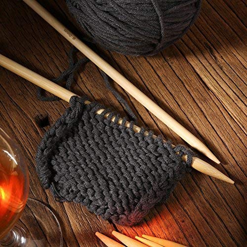 36PCS Bamboo Knitting Needles Set, BetyBedy Single Pointed Knitting Needles, 9 Inches Length Knitting Crochet Supplies for Beginners Handmade (18 Sizes from 2.0mm-10.0mm) - NewNest Australia