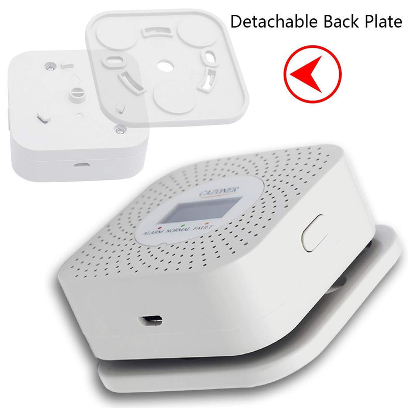 Cazoner Natural Gas Detector and Propane Alarm, Methane, Butane, LPG, LNG, Home Gas Alarm for Kitchen, Camper, or RV, Visual Audible High Sensitivity Gas Leak Alarm with LCD Display;Dual USB Power Upgraded LCD Display(White) - NewNest Australia