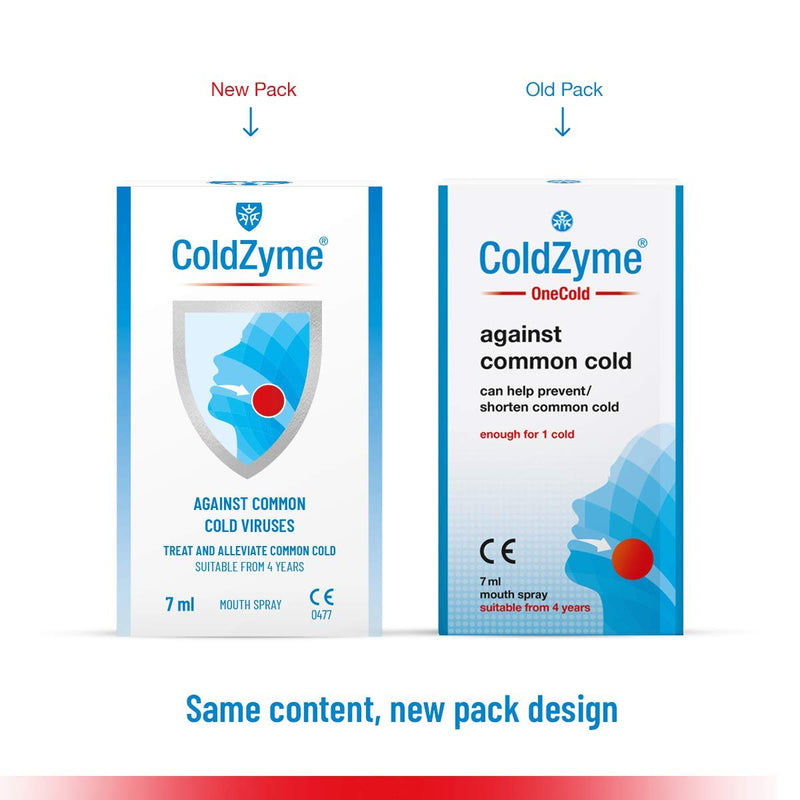 ColdZyme Mouth & Throat Spray (Not Nasal Spray) - Cold Virus Treatment & Symptom Relief - Use at First Signs of a Cold - Menthol Flavour 7ml 7 ml (Pack of 1) - NewNest Australia