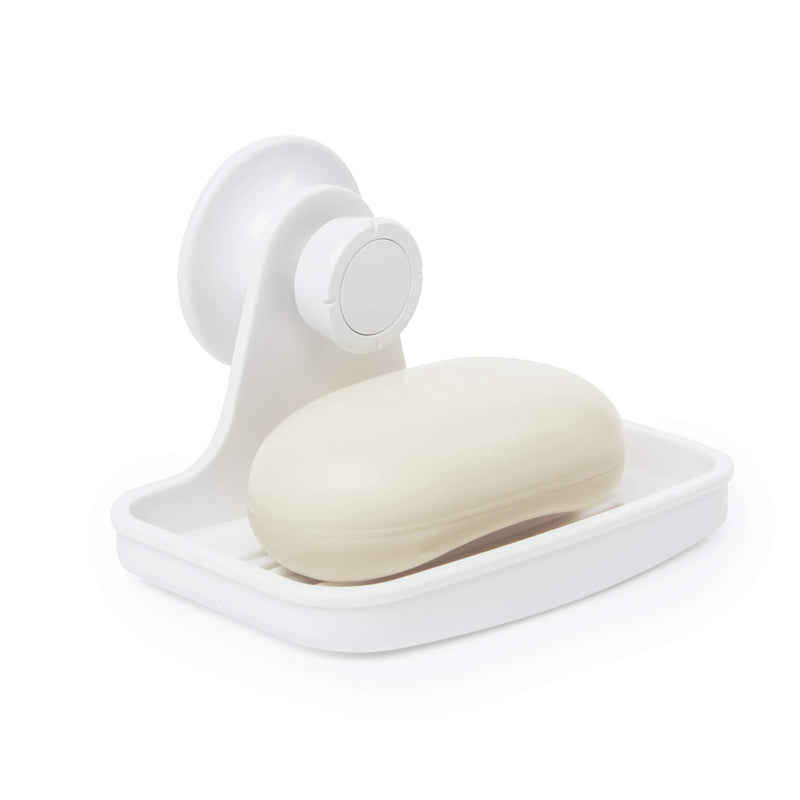 Umbra 1004433-660 Flex Shower Soap Dish with Patented Gel-Lock Technology Suction Cup, 9.7539999999999996 x 12.497 x 7.62 cm, Wh - NewNest Australia