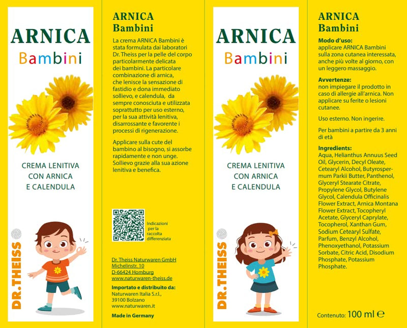 Dr. Theiss Arnica Baby - body cream for children, soothing, 100 ml, pomade with arnica and marigold with a calming and beneficial effect on the child's delicate skin - NewNest Australia