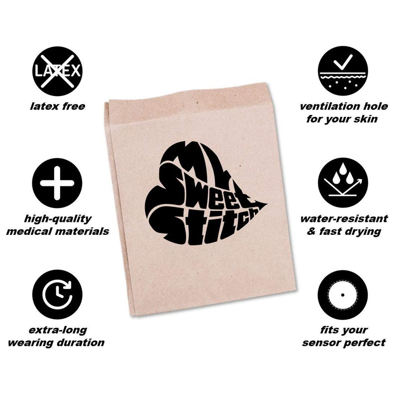 MySweetStitch | Patch for Freestyle Libre 1 & 2 Sensor with Ventilation Hole Waterproof, Round (10 Pieces) | Made in Germany | Outer Ø 65mm, Inner Ø 6mm | Rainbow 10 piece - NewNest Australia