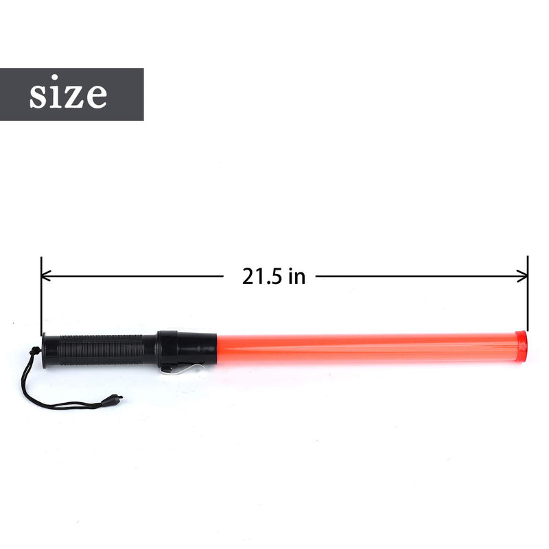 E-riding 21 inch Signal Traffic Safety Baton 4 Pieces Led Light Multifunction Traffic Wand with 2 Flashing Modes, Using 2 C-size batteries (Not included) - NewNest Australia