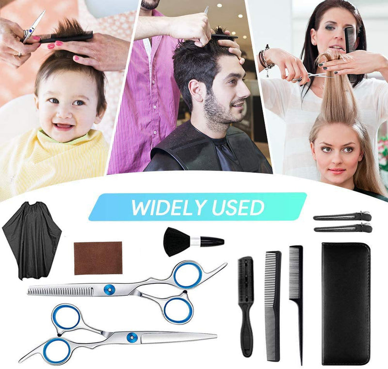 Suoxu Hair Cutting Scissors Sx-013 Stainless Steel Professional Hairdressing Scissors 11 Piece Hair Scissors Set Hairdressing Scissors For Women And Men Professional Hair - NewNest Australia