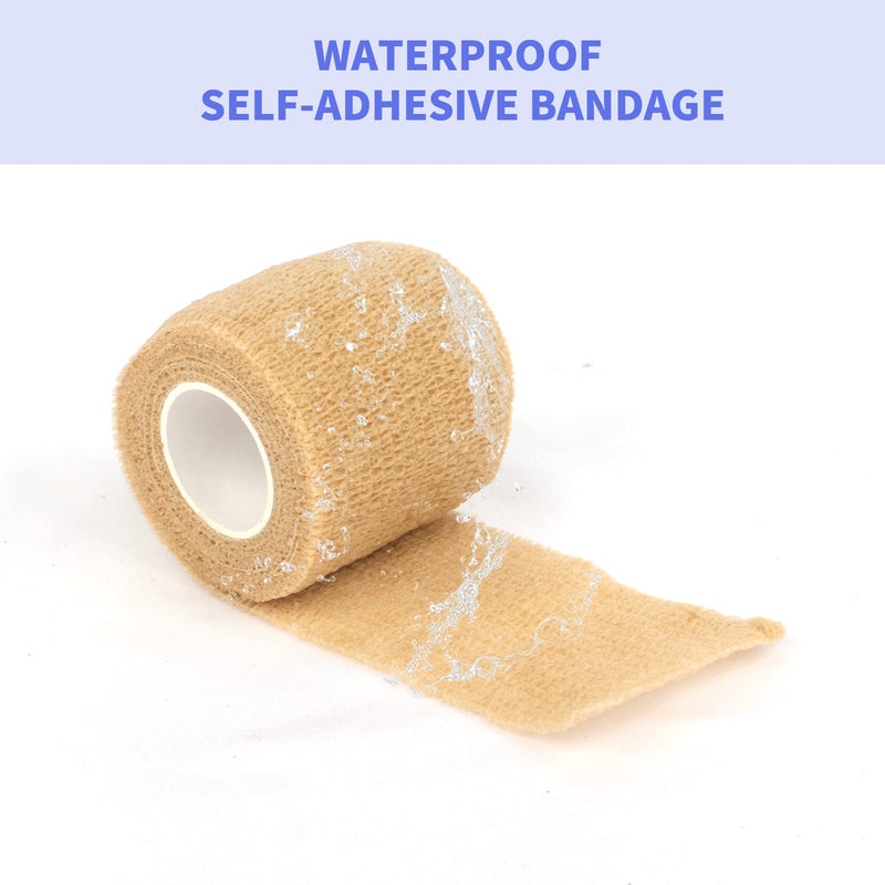 SIRALMNO Professional Self Adhesive Bandage,12 pack Cohesive Bandage,Elastic Athletic Bandage tape-5cm x 4.5m, Water proof&Breathable non-woven Sports Tape for finger, wrist, Ankle, pets - NewNest Australia