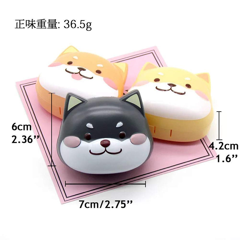 Entonic Contact Lens Case Cute Shiba Inu Design Contact Lens Box With Mirror Tweezers, Portable Contact Lens Holder Storage Container Eye Care Kit For Home And Travel (Orange), Orange - NewNest Australia
