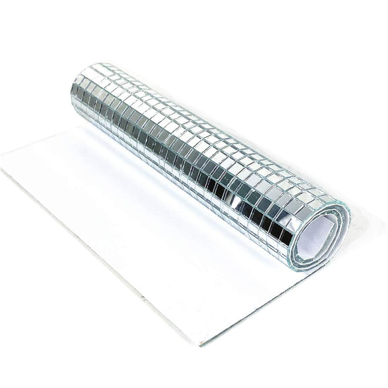 REDODEDO 3600pcs Real Glass Silver Mirrors Mosaic Tiles Sticker for Craft Square Glass Tiles Self Adhesive,5mm by 5mm - NewNest Australia
