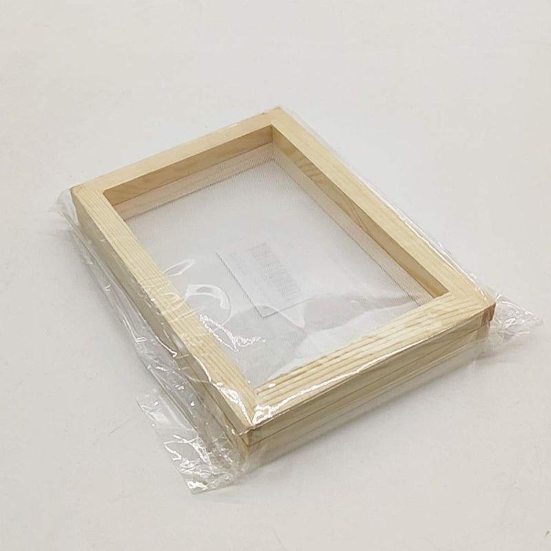 Worown Natural Wooden Paper Making Papermaking Mould, 5 x 7 inch Screen Printing Frame for DIY Paper Craft and Dried Flower Handcraft 5*7 inch - NewNest Australia