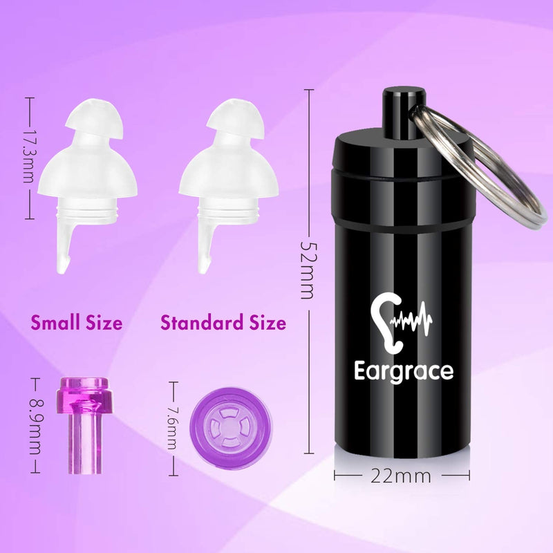 Ear Plugs for Sleeping, Eargrace 2 Pairs Silicone Reusable Noise Canceling Earplugs [Ultra Soft and Perfect for Women Small Ear Canal], 31dB Hearing Protection Ear Plugs for Sleeping, Snoring and More - NewNest Australia