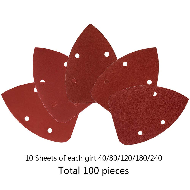Coceca Mouse Detail Sander Sandpaper Sanding Paper Assorted 40 80 120 180 240 Grits (50pcs Mouse Sandpaper) 50pcs：each 10 of40/80/120/180/240 grit - NewNest Australia