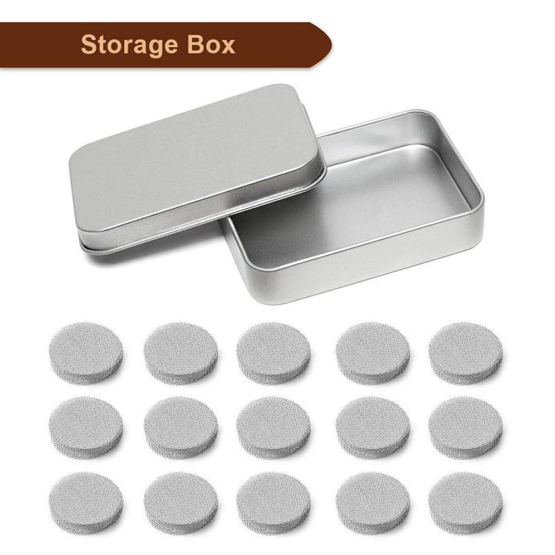 200pcs Pipe Screens Stainless Steel Screens, Premium 1/2 Inch Pipe Screen with Metal Box 0.5 Inch (Pack of 200) - NewNest Australia