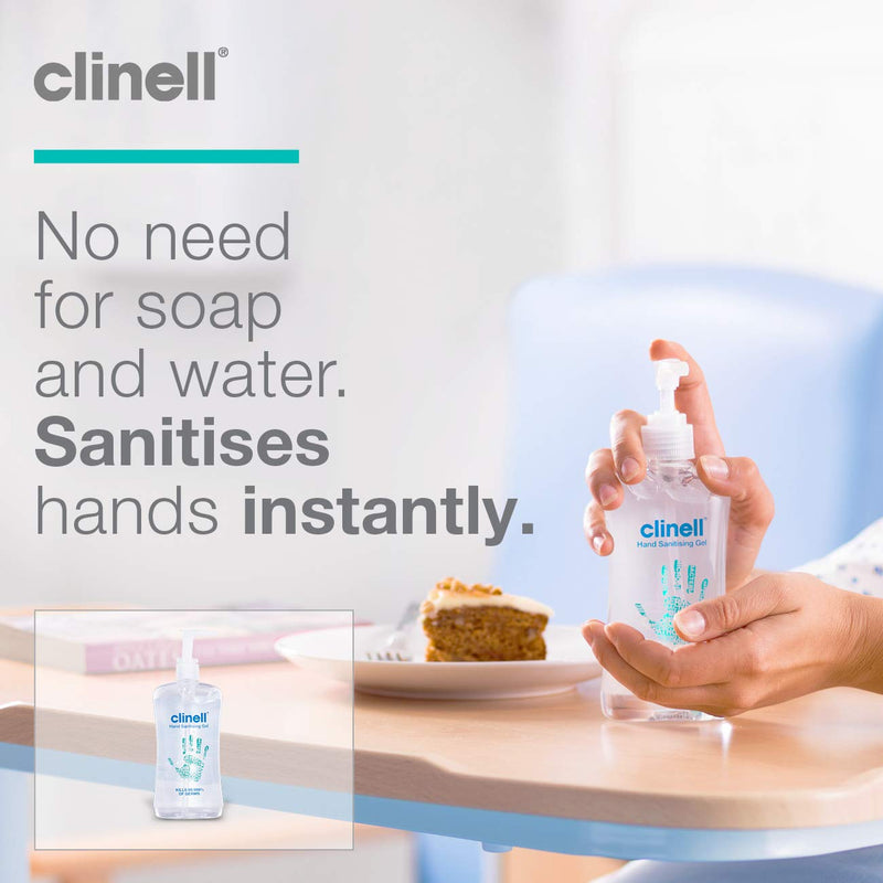 Clinell Universal Plastic Free Biodegradable Cleaning and Disinfectant Wipes for Surfaces - 6 Packs of 60 Wipes - Multi-Purpose Wipes, Green & GCIHS500 Hand Sanitiser Gel- 500ml bottle + Hand Sanitiser Gel, 500ml bottle - NewNest Australia