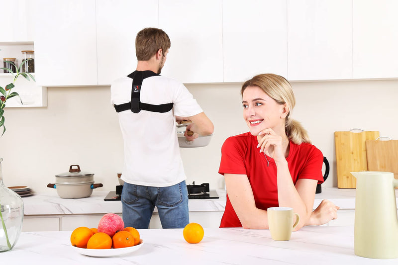 Posture Corrector for Men and Women - Comfortable Upper Back Brace, Adjustable Back Straightener Support for Neck, Back & Shoulder - NewNest Australia