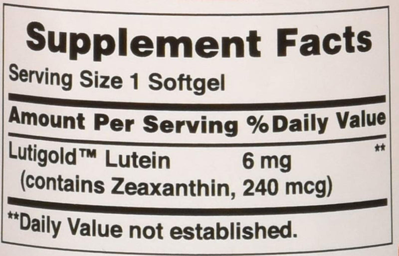Lutein 6 Mg with Zeaxanthin Supports Eye Health, 200 Count by Puritan's Pride - NewNest Australia