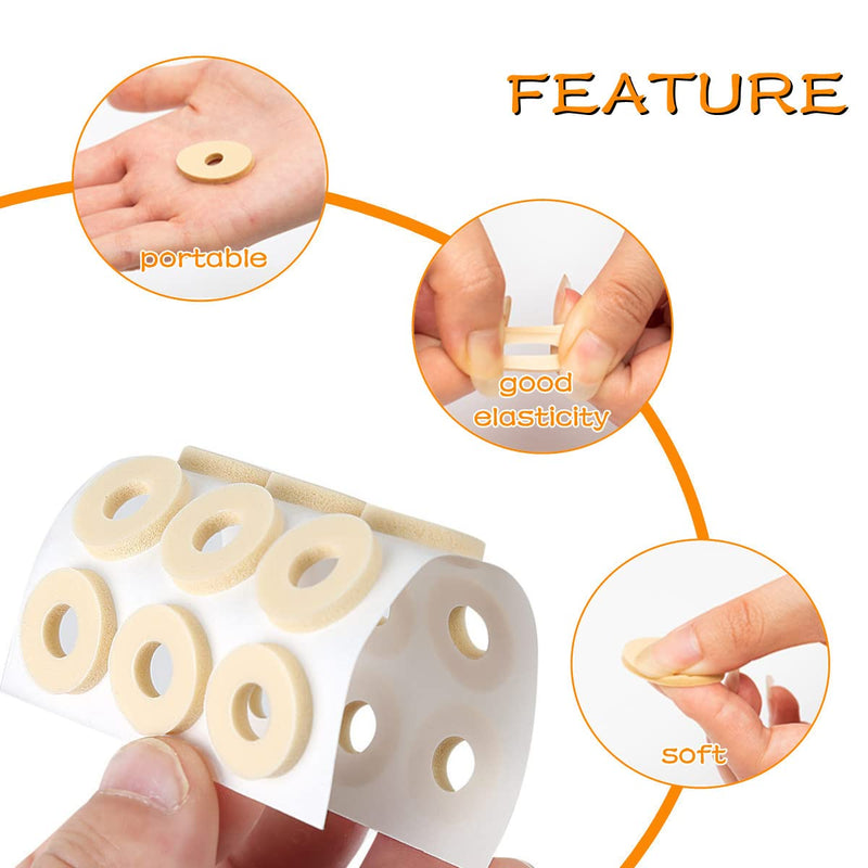 90 Pcs Corn Pillows Soft Latex Foam Self Adhesive Callus Pads Callus Pad for Foot Toes Calluses Anti Friction Reduce Foot Heel Pain 3 Models - NewNest Australia