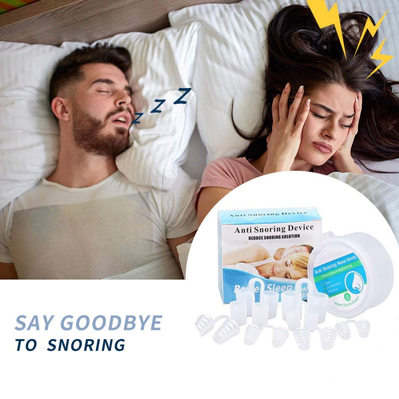 8 Pack Nose Vents to Ease Breathing Anti Snoring Nose Vents with Different Size Breathing Relief Nasal Dilator Includes Travel Case - NewNest Australia