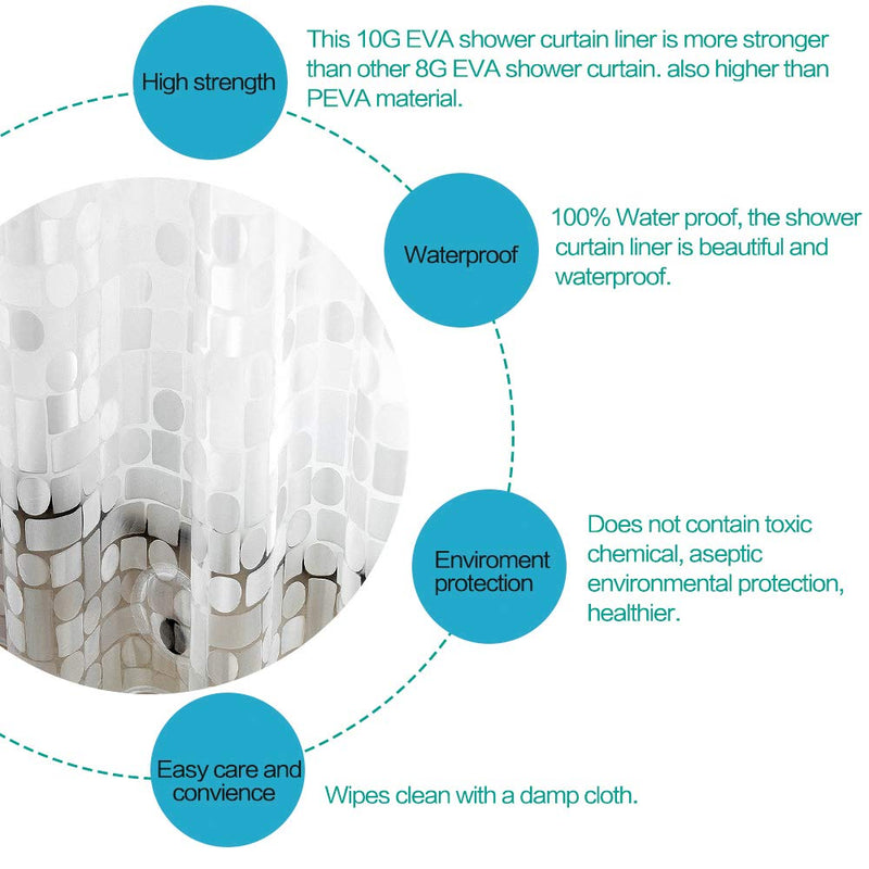 ARICHOMY Shower Curtain Liner Clear Strongest 10 Gauge Heavy Duty Liner Waterproof 72x72 Inches EVA (PVC Free) 72*72 inch - NewNest Australia