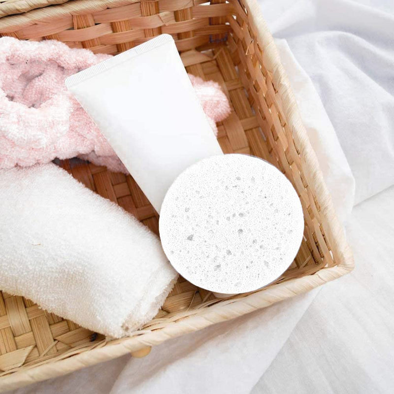 60 Count Facial Sponges Cleansing, White Compressed Face Sponges Cleansing Natural Wood Pulp Cotton Face Washing Sponge Cosmetic Sponges for Makeup Removal Exfoliating(2.5 Inch) - NewNest Australia