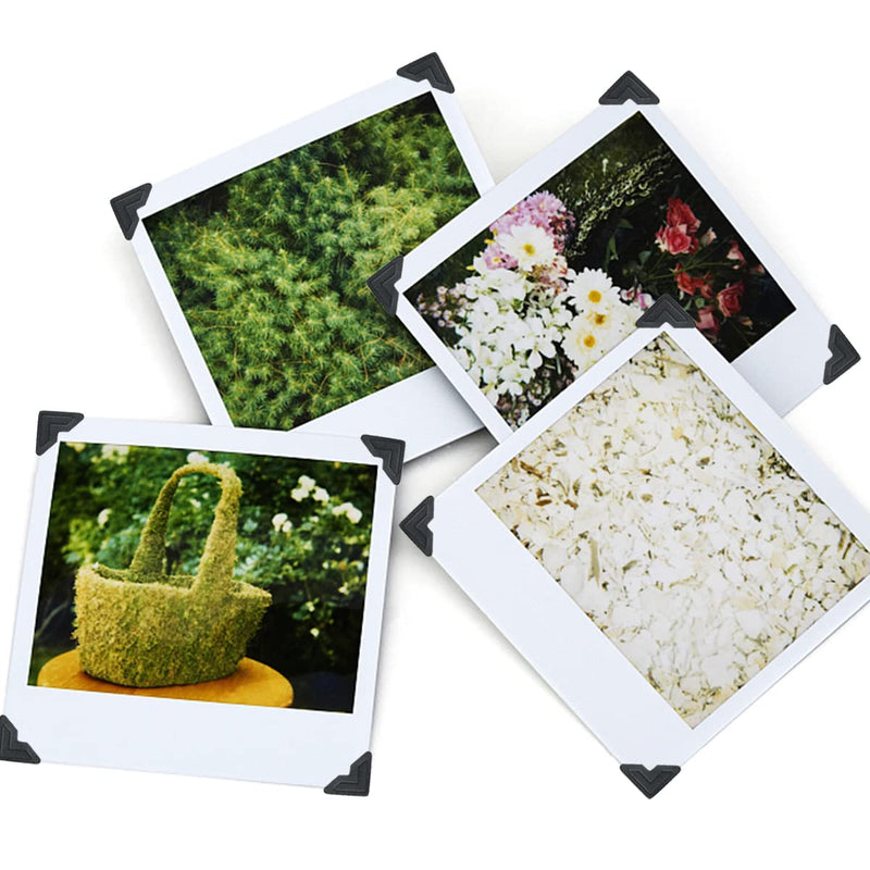 12 Sheets 288 Count Self-Adhesive Photo Corners Stickers, Acid Free Photo Mounting Corners for Scrapbooks, Memory Books, DIY Picture Album, Journal (Black) - NewNest Australia