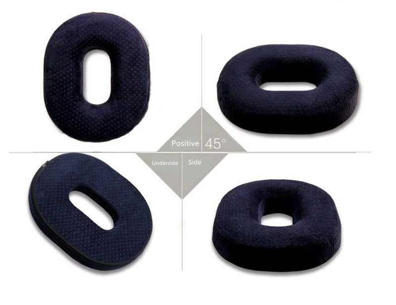 Homely Lee Donut Seat Cushion Memory Foam Reduces Pressure Ideal for Haemorrhoid and Piles Sufferers, Coccyx Pain, Post Natal and Post Surgery Pain Relief & Comfortable (Navy) Navy - NewNest Australia